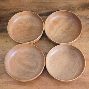 Vintage Woodbury's Woodware Vermont Hand Turned Salad Bowls